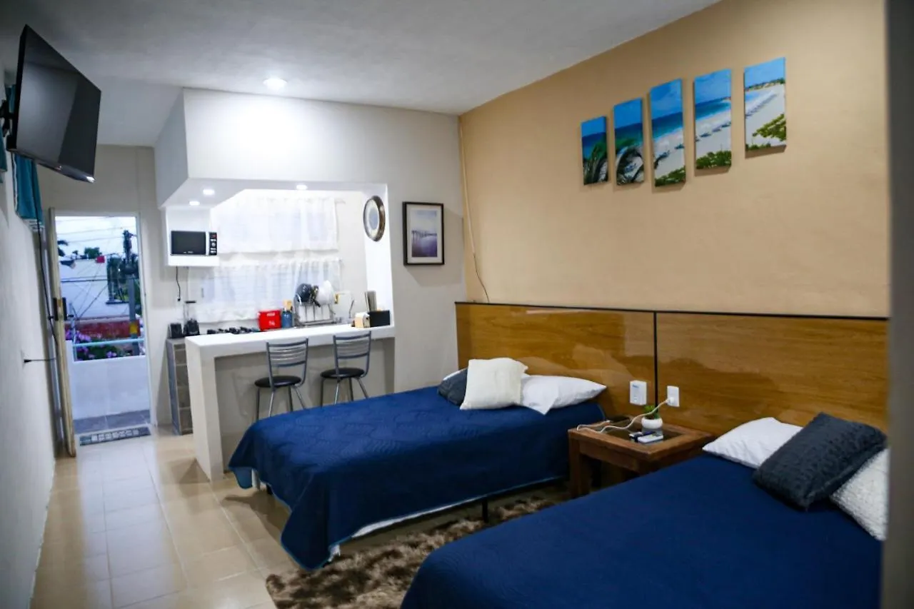Departamento Con Cocina Y 2 Camas Centro Cancun Mexico